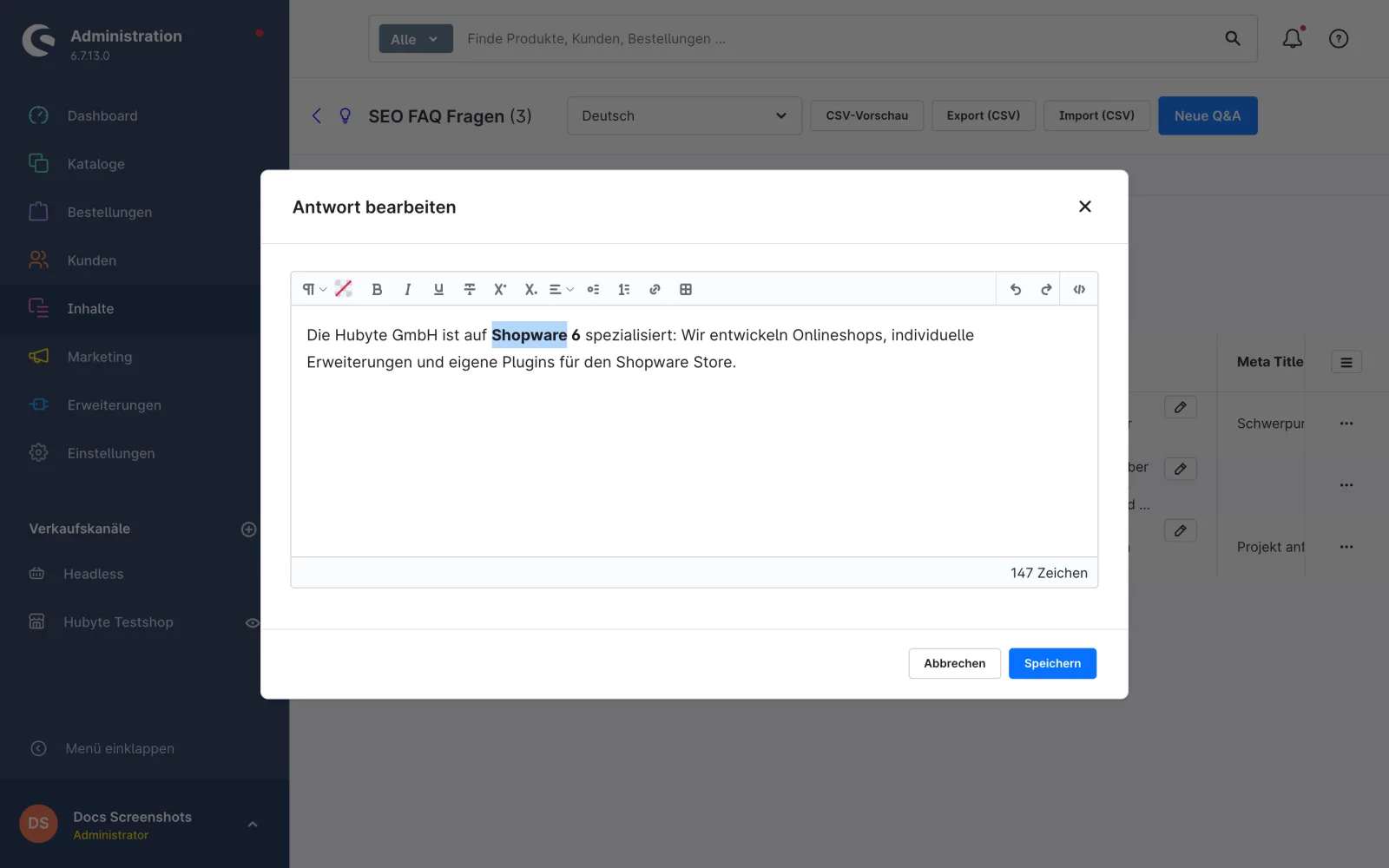 Antwort-Editor